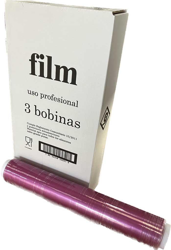 ROLLO PVC "BURDEOS" 45 cms. TRANSPARENTE