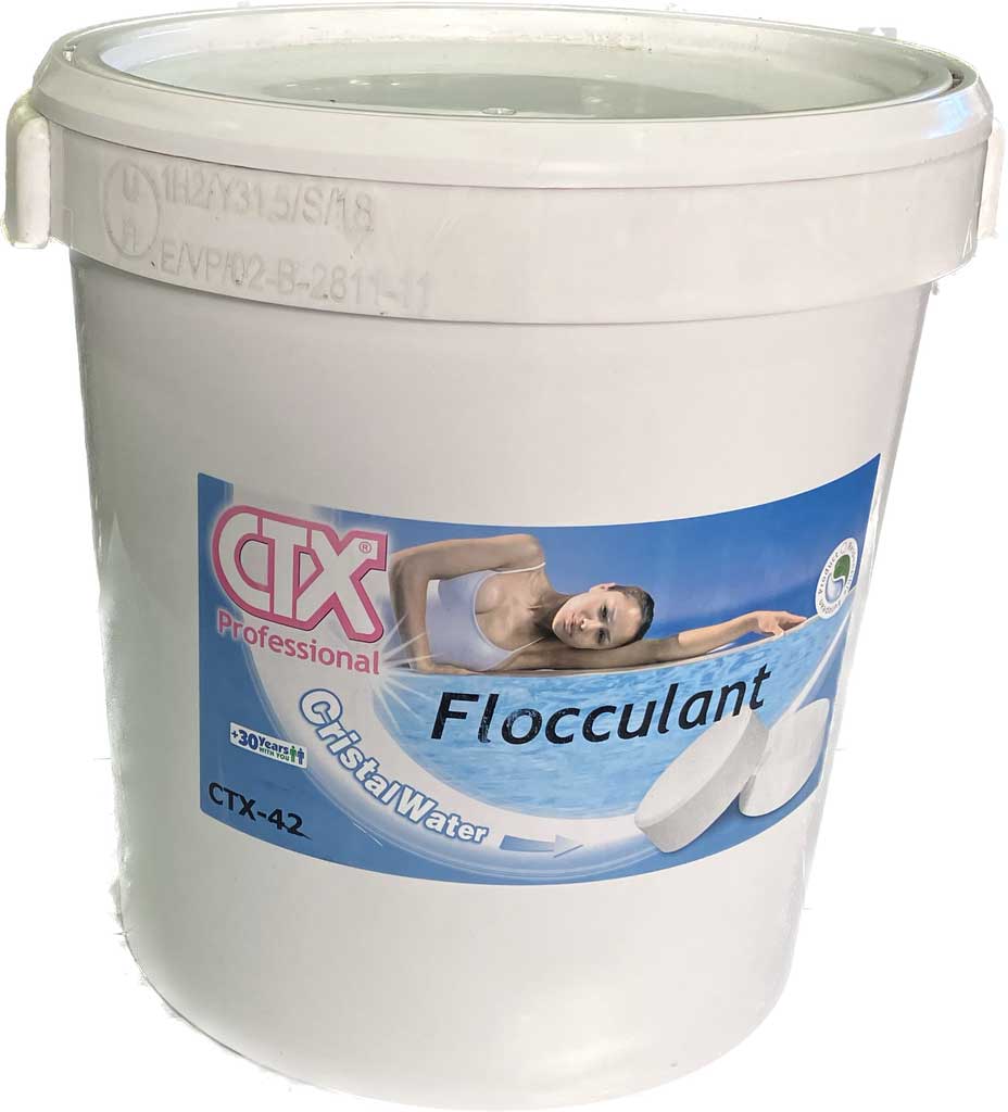 Floculante en tabletas de 100g, cubo 25kg